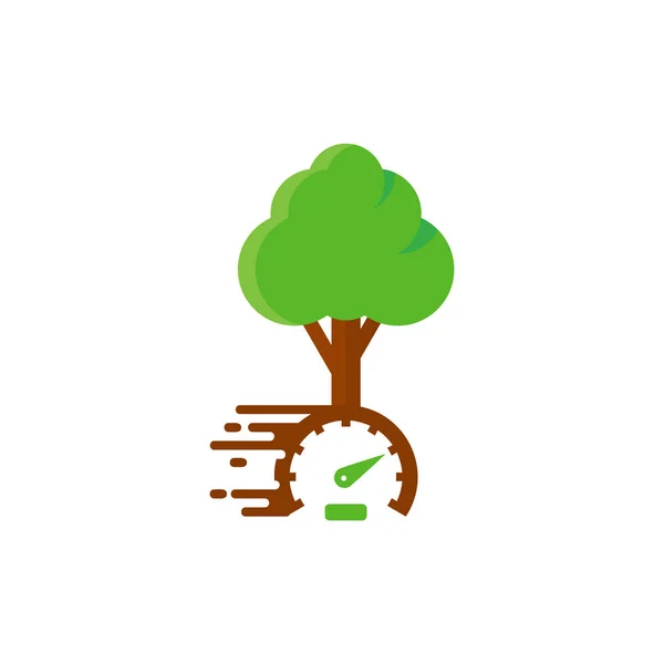 Дизайн Логотипа Speed Tree — стоковый вектор