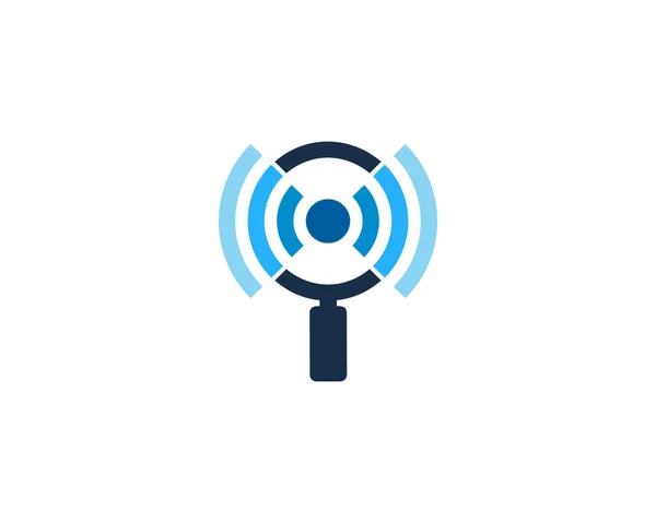 Wifi Encontrar Elemento Diseño Logotipo — Vector de stock