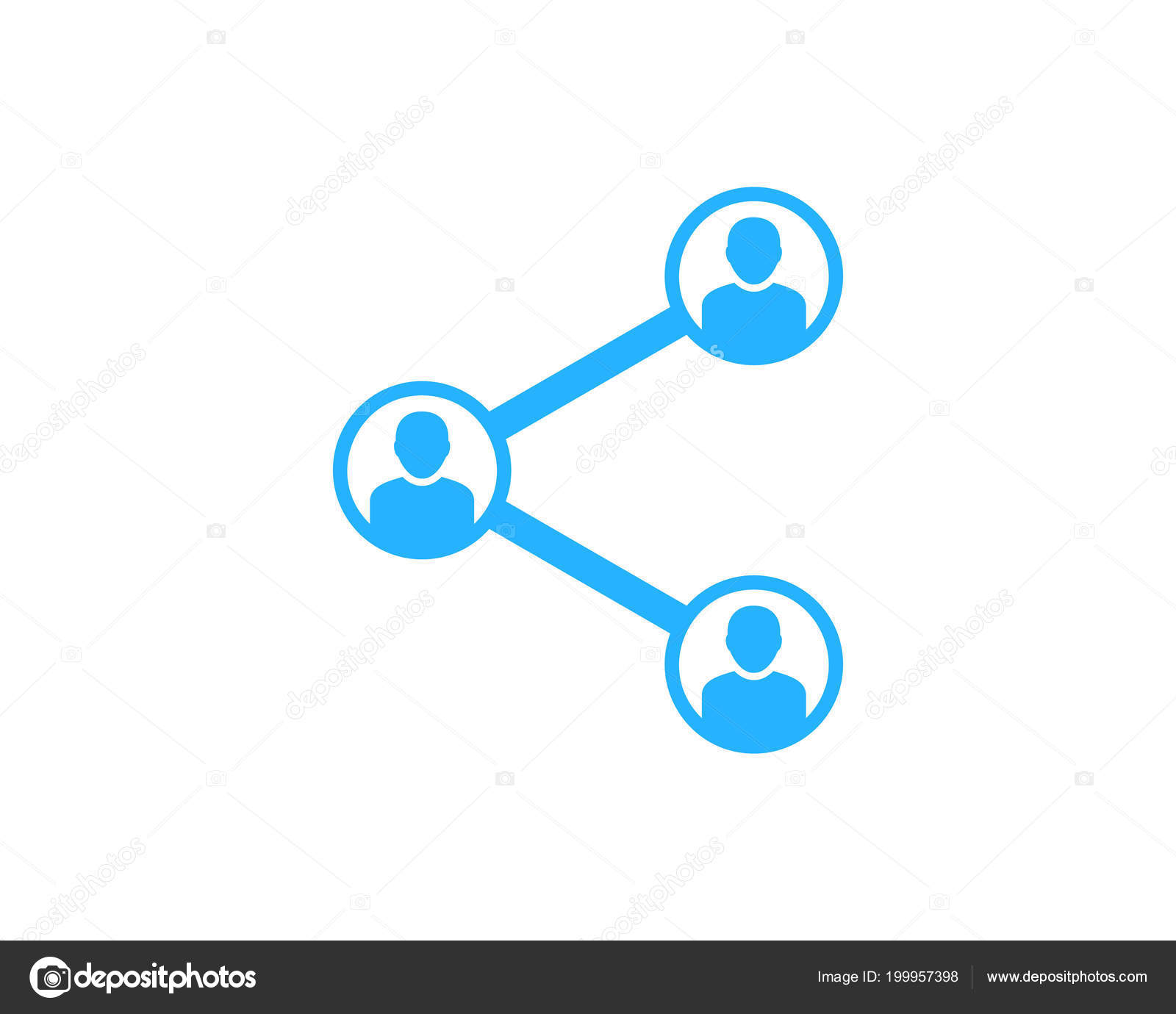 Share Social Network Icon Logo Design Element — Stock Vector