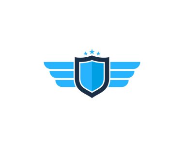 Güvenlik simgesi Logo tasarım öğesi beyaz arka plan üzerinde vektör illüstrasyon izole