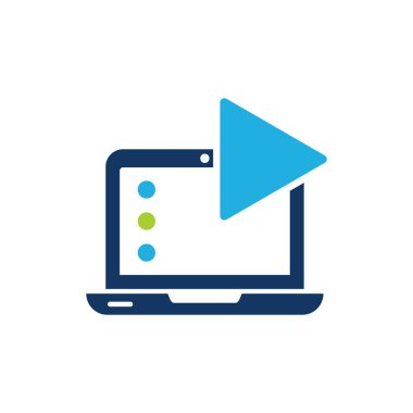 Dizüstü bilgisayar Video Logo simge tasarım