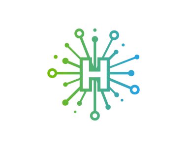 H harfi ağ pay kutsal kişilerin resmi Logo tasarım öğesi