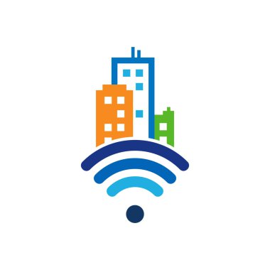 WiFi kasaba Logo simge tasarım