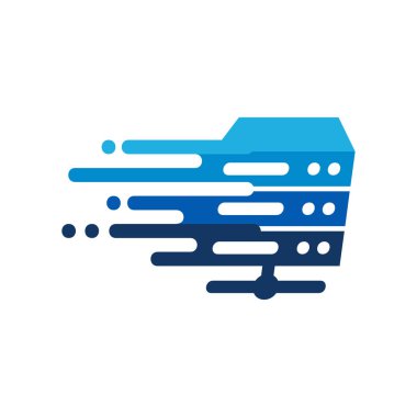 Sunucu hızı Logo simge tasarım