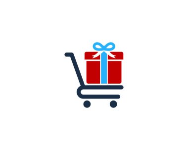 Hediye dükkanı ve Logo tasarım öğesi alışveriş