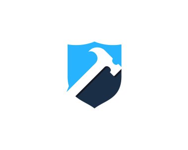Güvenlik simgesi Logo tasarım öğesi beyaz arka plan üzerinde vektör illüstrasyon izole