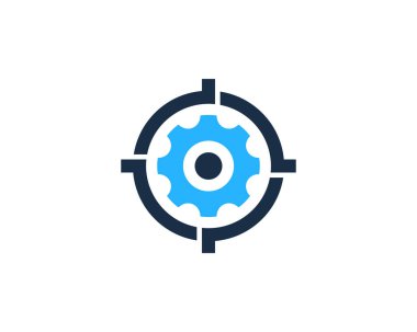 Dişli hedef simgesini Logo tasarım öğesi