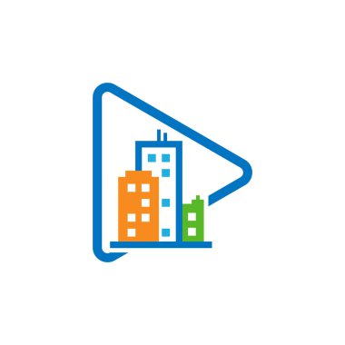 Video kasaba Logo simge tasarım