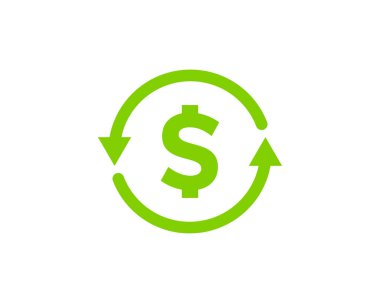 Doları ticaret hisse senedi simgesi Logo tasarım öğesi