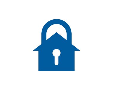 Güvenlik simgesi Logo tasarım öğesi beyaz arka plan üzerinde vektör illüstrasyon izole