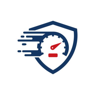 Beyaz arka plan üzerinde vektör illüstrasyon izole kalkan logo tasarımı