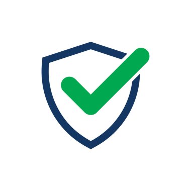 Beyaz arka plan üzerinde vektör illüstrasyon izole kalkan logo tasarımı