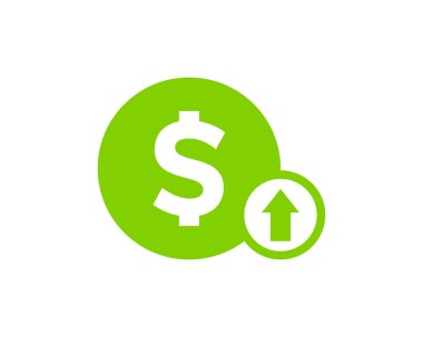 Dolar artış hisse senedi simgesi Logo tasarım öğesi