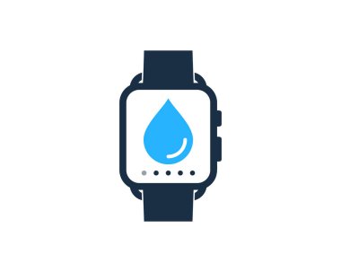 Akıllı seyretmek su kutsal kişilerin resmi Logo tasarım öğesi