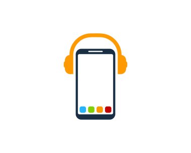 Smartphone Media simgesi Logo tasarım öğesi