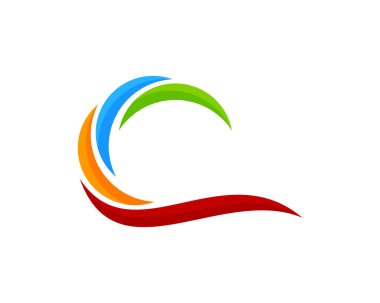 Renk Wave logosu simgesi tasarım