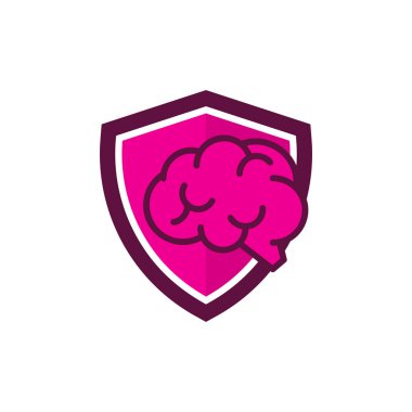 Beyaz arka plan üzerinde vektör illüstrasyon izole kalkan logo tasarımı