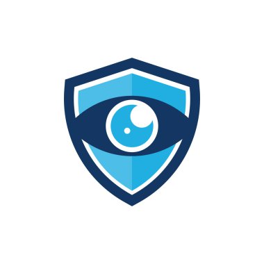 Beyaz arka plan üzerinde vektör illüstrasyon izole kalkan logo tasarımı