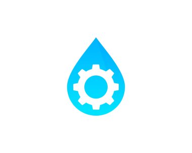 Su dişli Logo Tasarım şablon öğesi