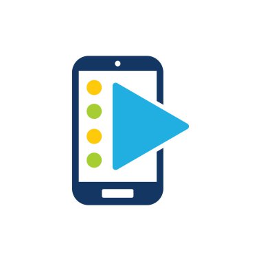 Mobil Video Logo simge tasarım