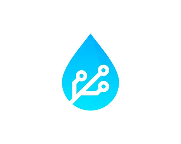 Wasser Tech Logo Design Schablone Element — Stockvektor