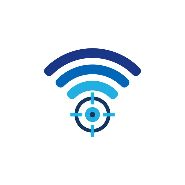 Projekt Logo Ikona Wifi Docelowego — Wektor stockowy