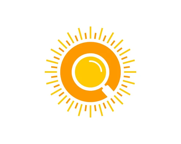 Ήλιος Αναζήτηση Εικονίδιο Στοιχείο Σχεδιασμού Λογότυπο — Διανυσματικό Αρχείο