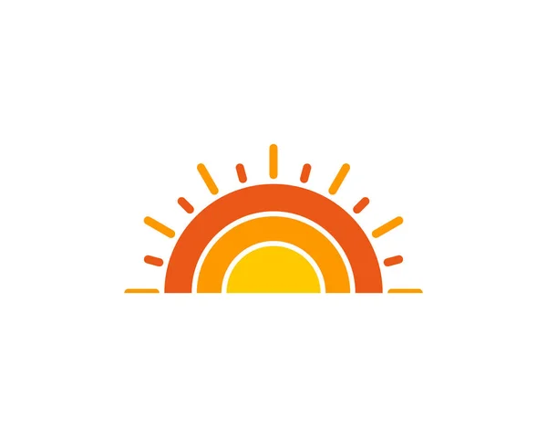 Sun Icon Logo Elemento Design —  Vetores de Stock