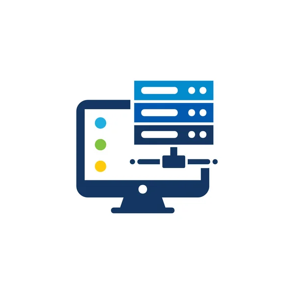 Desktop Server Logo Icon Design — Stockvektor