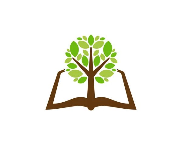 Ağaç kitap simgesi Logo tasarım öğesi