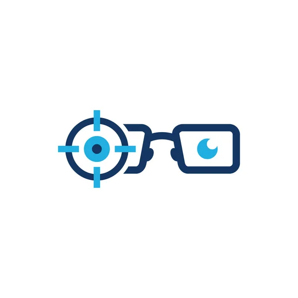 Geek Target Logo Icona Design — Vettoriale Stock