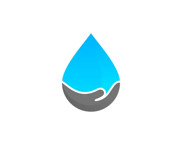 Elemento Plantilla Diseño Logotipo Cuidado Del Agua — Archivo Imágenes Vectoriales
