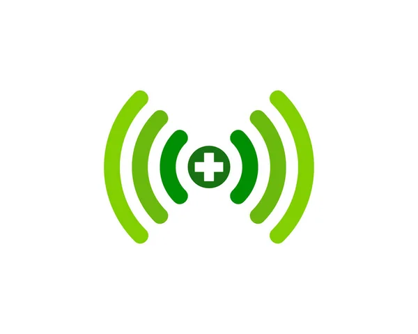Wifi Health Logo Élément Conception — Image vectorielle