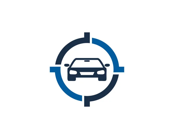 Elemento Diseño Del Logotipo Del Icono Del Objetivo Del Coche — Vector de stock