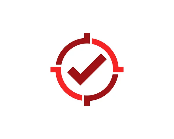 Zielkontrolle Symbol Logo Design Element — Stockvektor