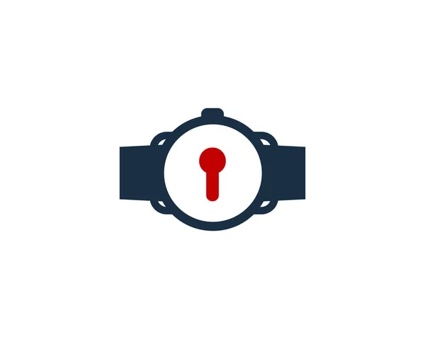 Verrouiller Smart Watch Logo Icône Design — Image vectorielle