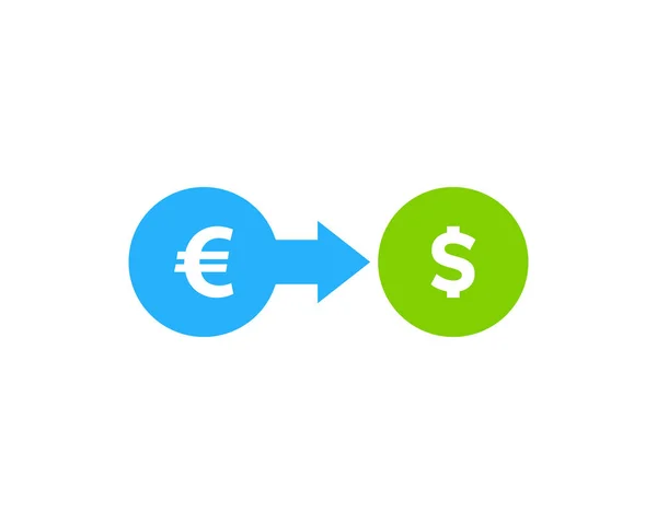 Euro Dolaru Akciového Trhu Ikonu Logo Design Element — Stockový vektor