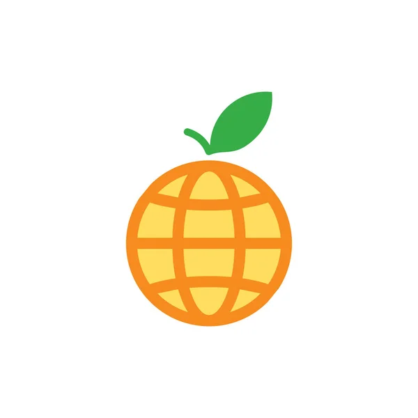 Fruit World Logo Icône Design — Image vectorielle