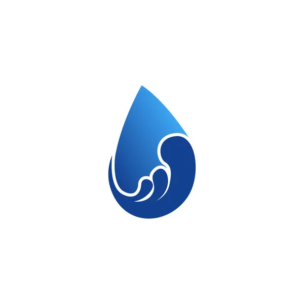 Wave Water Logo Icon Design — Stock Vector