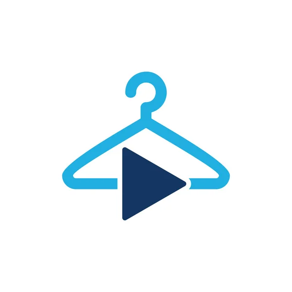 Çamaşırhane Video Logo Simge Tasarım — Stok Vektör
