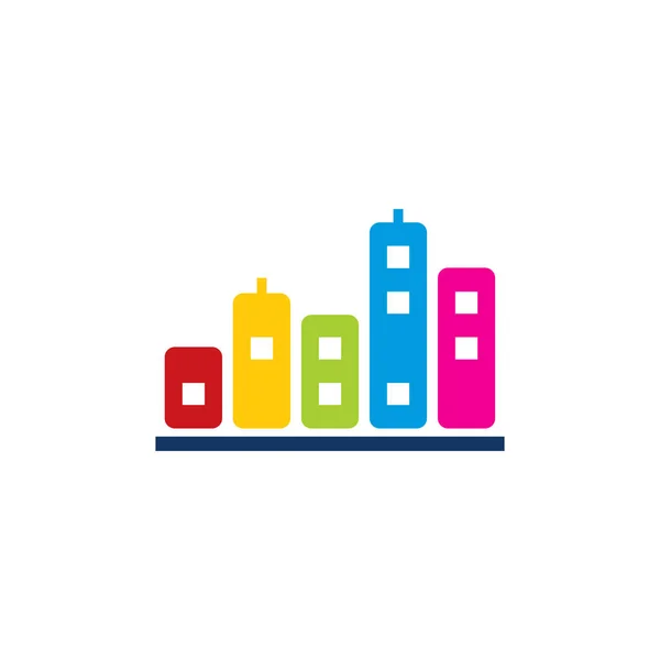 Graf Město Logo Ikonu Design — Stockový vektor