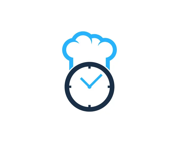 Elemento Diseño Logotipo Icono Tiempo Cocina — Vector de stock
