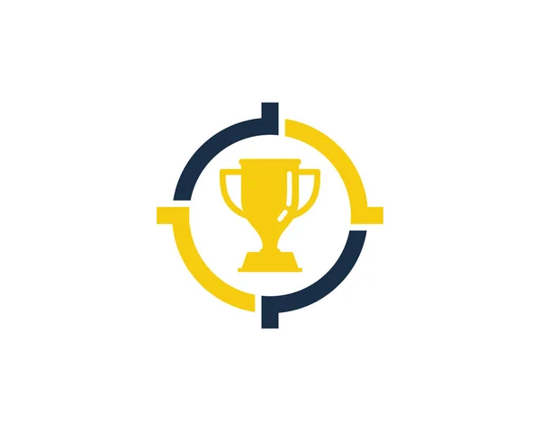 Trofee Doelelement Pictogram Logo Ontwerp — Stockvector
