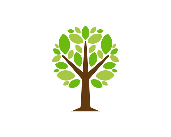 Élément Conception Logo Icône Arbre — Image vectorielle