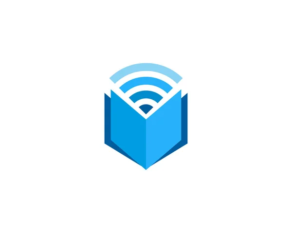 Libro Wifi Logo Icon Design — Vector de stock