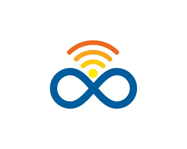 Elemento Diseño Logotipo Infinito Wifi — Vector de stock