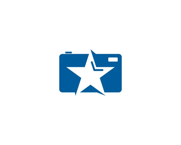 Kamera Star Logo Icon Design — Stockvektor