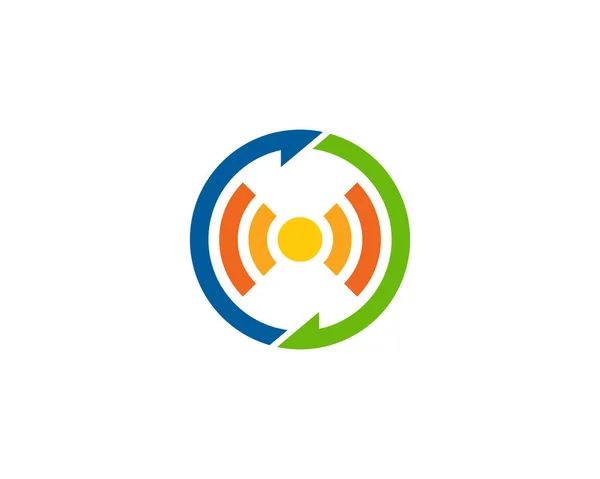 Wifi Compartir Logotipo Elemento Diseño — Vector de stock