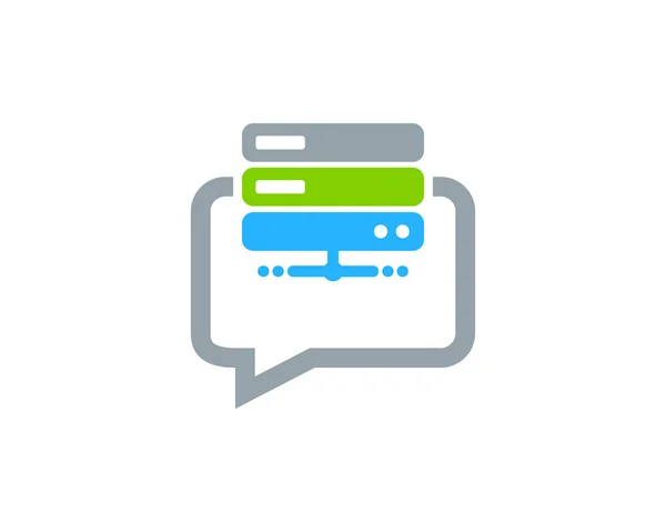 Server Chat Pictogram Logo Design Element — Stockvector