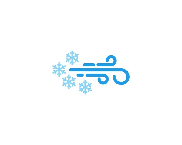 Snow Weather Season Logo Icon Design — Stock Vector